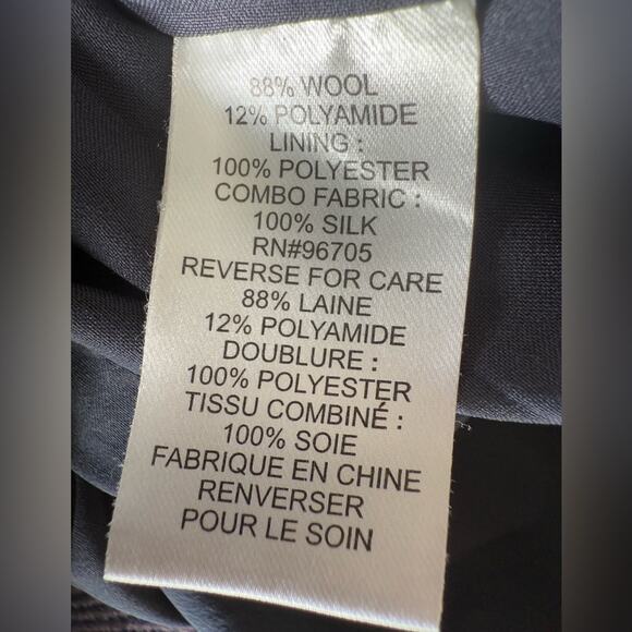 Rebecca Taylor Ruffle 100% Silk Wool Tweed Sheath Dress Blue and Purple Size 10 - Picture 10 of 13